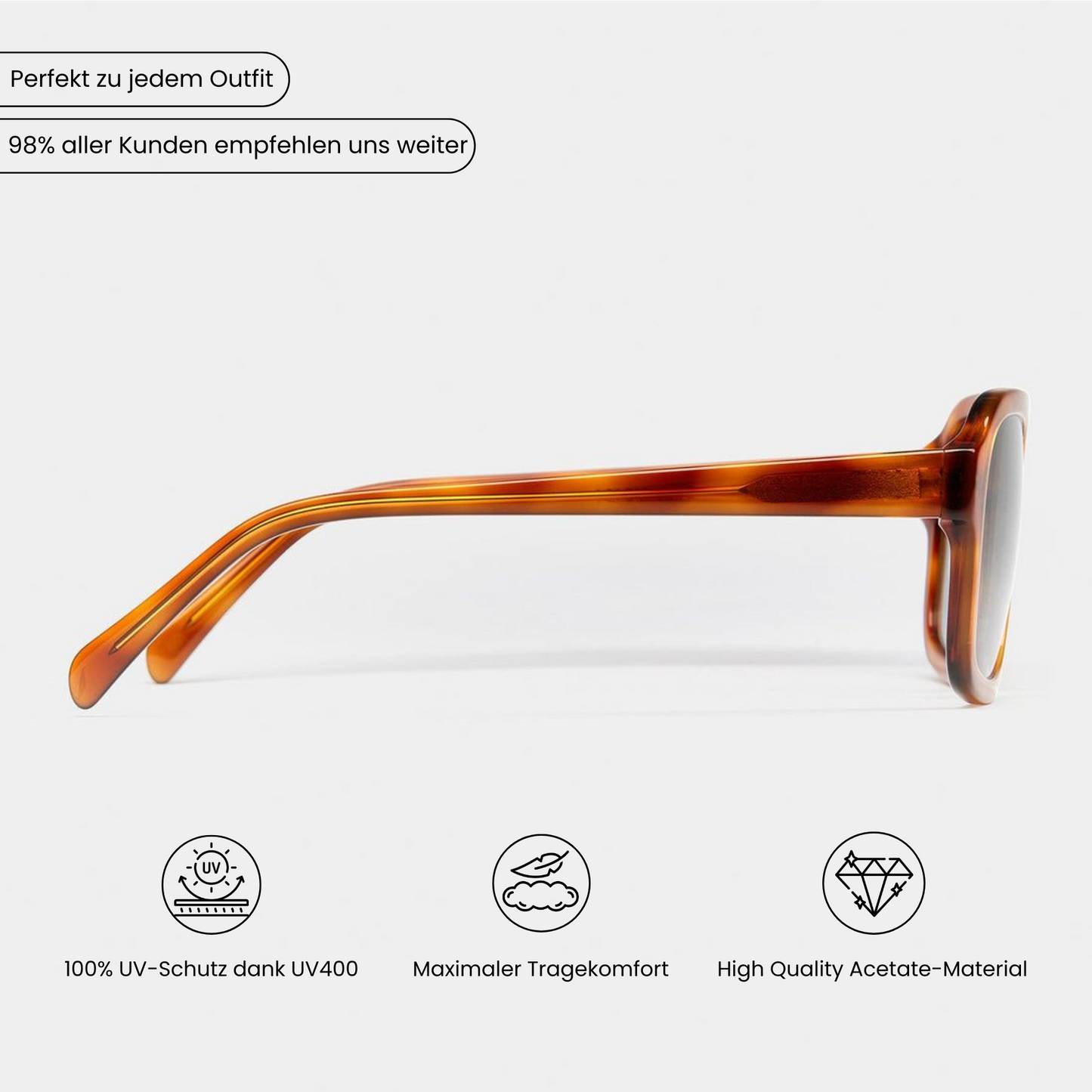 Miami - Honig Tortoise / Grau