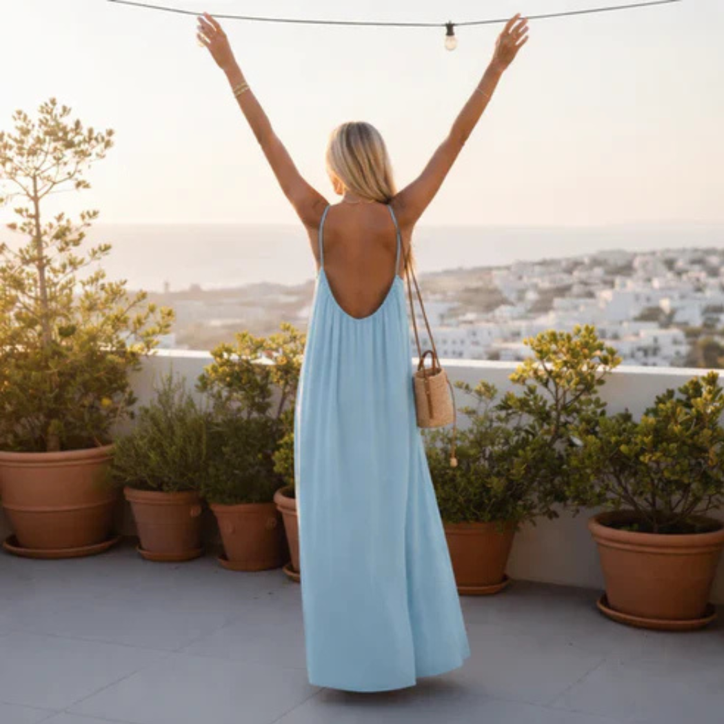 Lounge Maxi Kleid - rückfrei